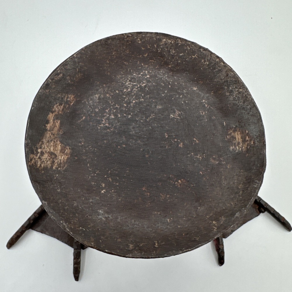 Vintage Handcrafted Welded Steel Bird Foot Candle Holder Rustic Brutalist 7" - Picture 7 of 10